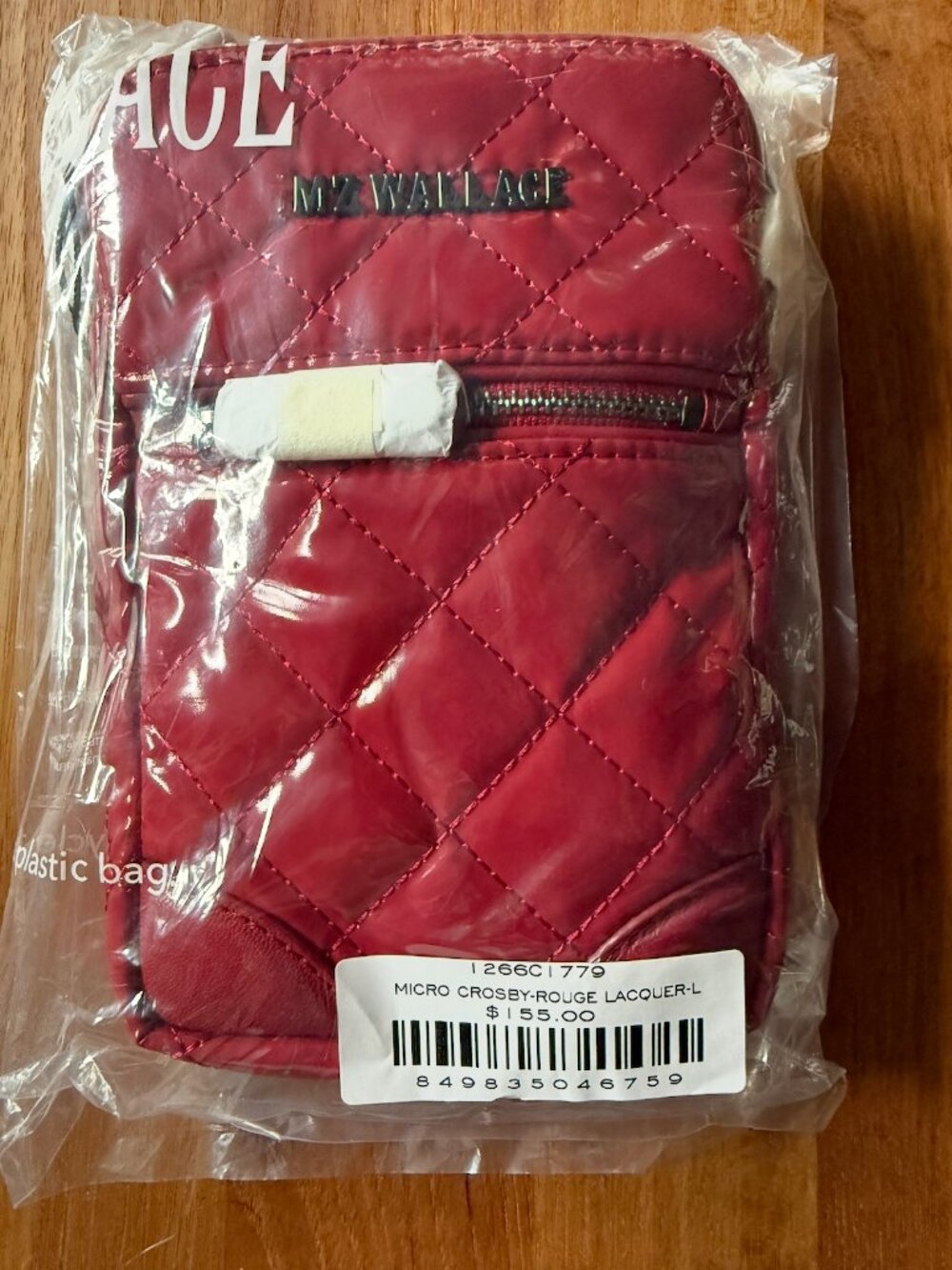 NWT - MZ Wallace Micro Crosby - Rouge Lacquer